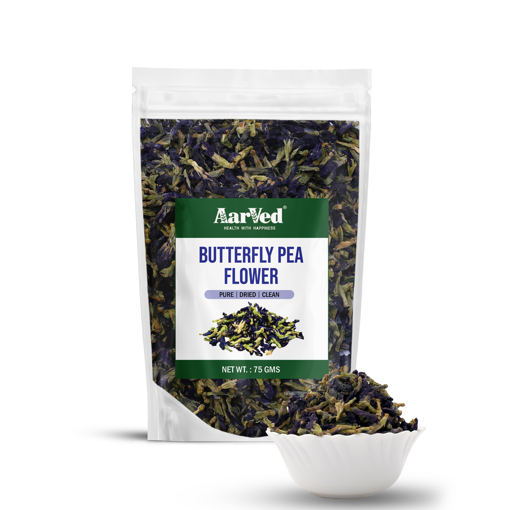 thumbnail interactive-video image 1 of Organic Butterfly Pea Flower - Dried Whole Herb (Clitoria Ternatea) - Farm Fresh USA 1 of 5